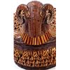 Image 4 : Hand-Woven Wicker Rattan Ram Shaped Lidded Basket