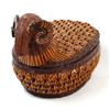 Image 5 : Hand-Woven Wicker Rattan Ram Shaped Lidded Basket