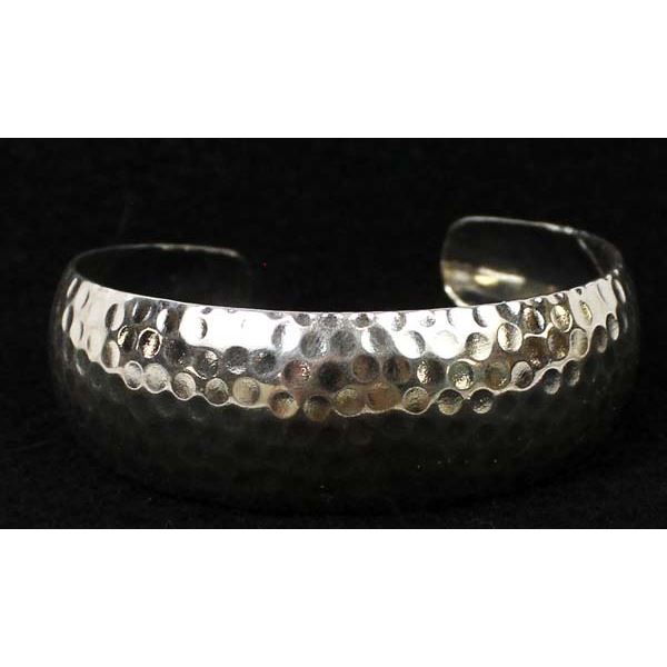 Hammered Silver Cuff Bracelet