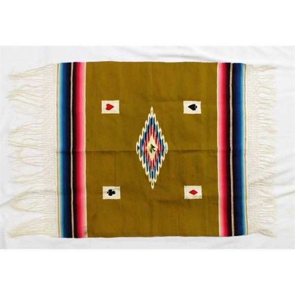 Vintage Mexican ''Poker Card Design'' Serape
