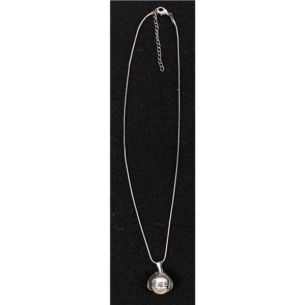 Sterling 6 Picture Photo Ball Locket Necklace