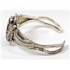 Image 3 : Navajo Old Pawn Sterling Turquoise Cuff Bracelet