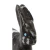 Image 2 : Zuni Zebra Marble Rabbit Fetish by Gibbs Othole