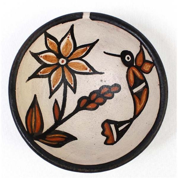 Santo Domingo Hummingbird Pottery Bowl, R Pacheco