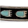 Image 3 : Navajo Old Pawn Sterling Turquoise Cuff Bracelet
