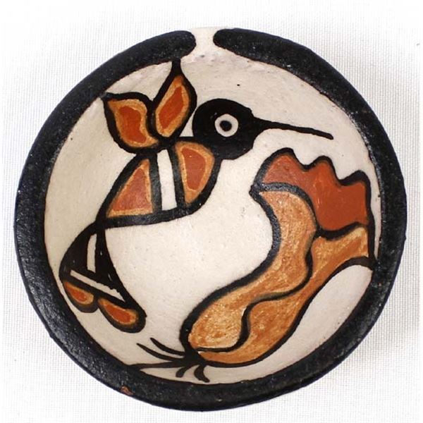 Santo Domingo Pottery Hummingbird Bowl by Pacheco