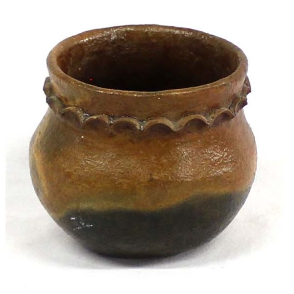 Vintage Native American Navajo Drum Pottery Jar