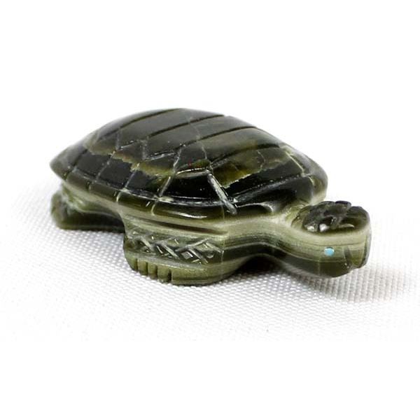 Zuni Serpentine Turtle Fetish by David Chavez