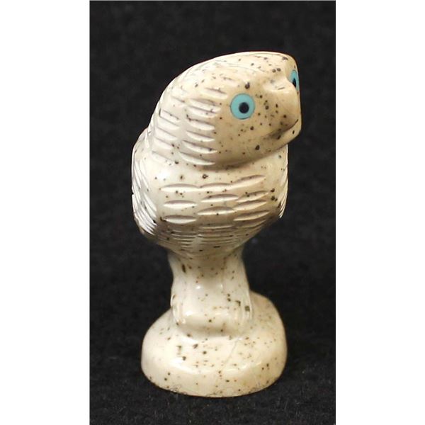 Navajo Carved Fishrock Owl Fetish by David Yazzie