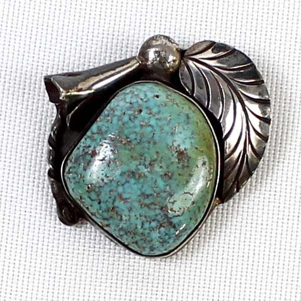 Vintage Navajo Sterling Turquoise Pendant
