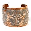 Image 1 : Large Navajo Copper Storyteller Bracelet, Becenti