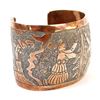 Image 6 : Large Navajo Copper Storyteller Bracelet, Becenti