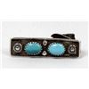 Image 1 : Navajo Sterling Turquoise Tie Bar Clip