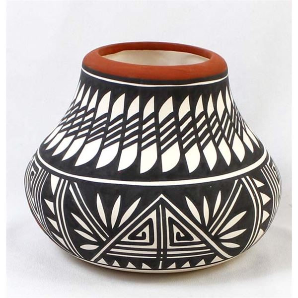 Acoma Hand Painted Ceramic Pottery Bowl
