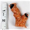 Image 12 : Zuni Apple Coral Double Cardinal Fetish, H Sandy