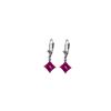 Genuine 3.2 ctw Pink Topaz Earrings 14KT White Gold - REF-31N2R