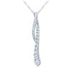 Image 1 : Natural 0.50 CTW Diamond Necklace 14K White Gold - REF-63M2F