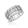 Image 1 : Natural 1.49 CTW Diamond & Baguette Ring 18K White Gold - REF-222M3F