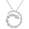 Image 1 : Natural 1.14 CTW Diamond Necklace 14K White Gold - REF-130R5K