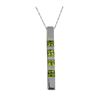 Image 1 : Genuine 0.35 ctw Peridot Necklace 14KT White Gold - REF-26Y6F