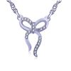 Image 1 : Natural 0.03 CTW Diamond Necklace 14K White Gold - REF-16X2T