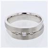 Image 1 : Natural 0.28 CTW Princess Diamond Ring 14K White Gold - REF-124N2Y