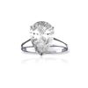 Image 1 : Genuine 5 ctw White Topaz Ring 14KT White Gold - REF-34K3V
