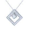 Image 1 : Natural 0.25 CTW Diamond Necklace 14K White Gold - REF-40N5Y