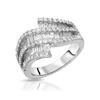 Image 1 : Natural 1.09 CTW Diamond & Baguette Ring 18K White Gold - REF-173N7Y