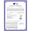 Image 2 : Genuine 4.5 ctw Blue Topaz Earrings 14KT Yellow Gold - REF-41T4A