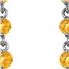 Image 1 : Genuine 23 ctw Citrine Earrings 14KT White Gold - REF-50P6H