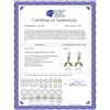 Image 2 : Genuine 14.4 ctw White Topaz & Peridot Earrings 14KT White Gold - REF-46K7V