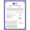 Image 2 : Genuine 3 ctw Pink Topaz Earrings 14KT Yellow Gold - REF-46R2P