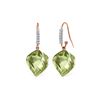 Image 1 : Genuine 26.18 ctw Amethyst & Diamond Earrings 14KT Rose Gold - REF-66Z5N