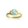 Image 1 : Genuine 0.75 ctw Aquamarine Ring 14KT Yellow Gold - REF-22Y5F