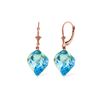 Image 1 : Genuine 27.85 ctw Blue Topaz Earrings 14KT Rose Gold - REF-74N9R