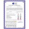 Image 2 : Genuine 4.68 ctw Pink Topaz & Diamond Earrings 14KT Rose Gold - REF-42X2M