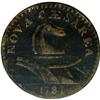 1787 COPPER New Jersey Copper, Small Planchet, Plain Sh