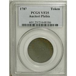 1787 TOKEN Auctori Plebis Token VF25 PCGS