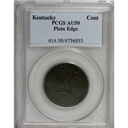 (1792-94) TOKEN Kentucky Token, Plain Edge AU50 PCGS