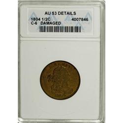 1804 1/2 C Spiked Chin AU53 ANACS