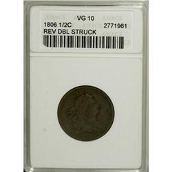 1806 1/2 C Small 6, No Stems VG10 ANACS