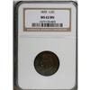 Image 1 : 1835 1/2 C Brown MS62 NGC