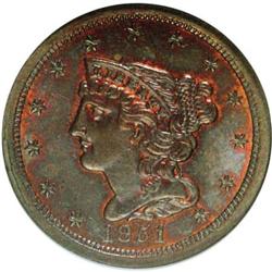 1851 1/2 C Brown MS63 NGC