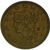 1843 1C Petite Head, Small Letters Brown MS61 NGC