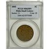Image 1 : 1843 1C Petite Head, Small Letters Brown MS62 PCGS