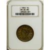 1850 1C Brown MS64 NGC