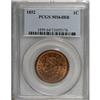 1852 1C Red and Brown MS64 PCGS
