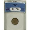 1857 1C AU58 ANACS