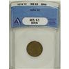 Image 1 : 1874 1C Brown MS63 ANACS